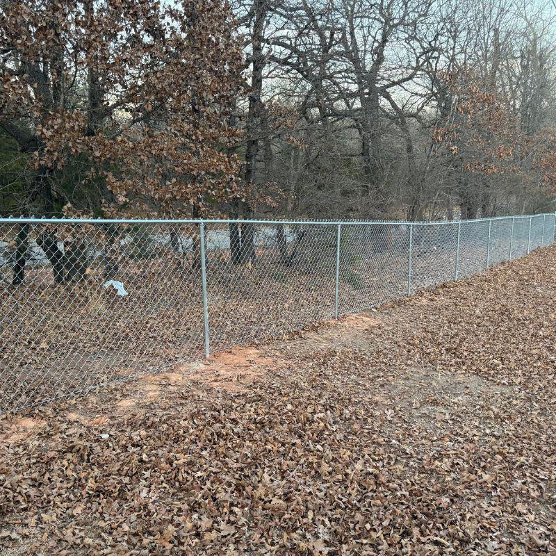 chain link fence installed by top rail fence oklahoma city