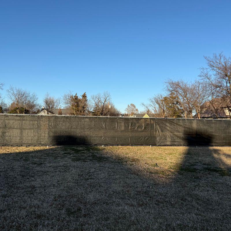  chain link fence installed by top rail fence
