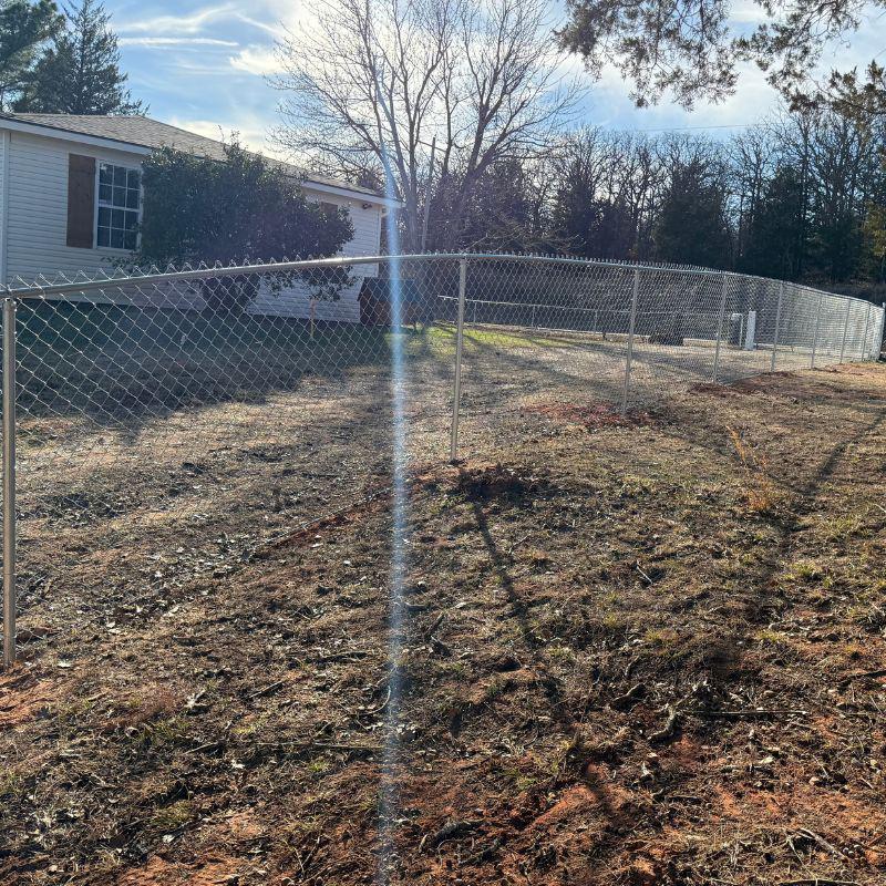 chain link fence installed by top rail fence oklahoma city