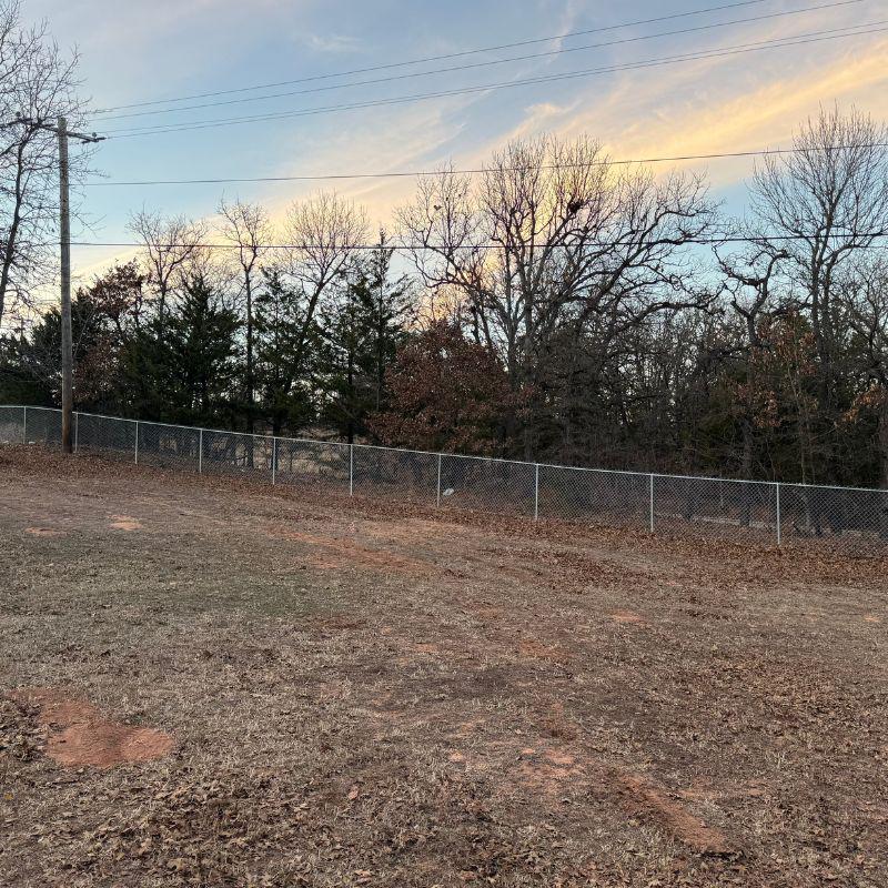 chain link fence installed by top rail fence oklahoma city