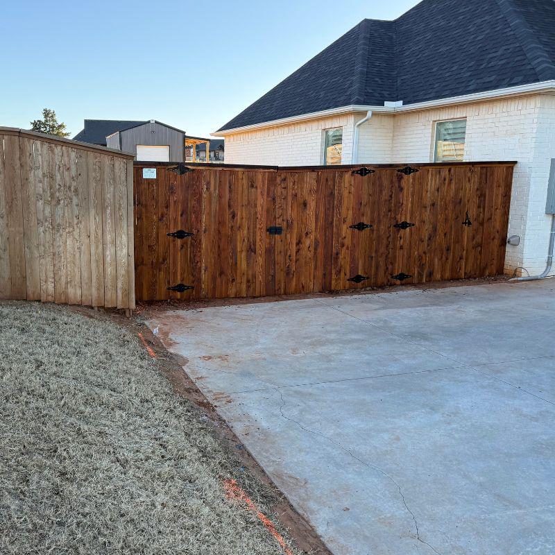 Cedar Cap and Trim Fence Installation