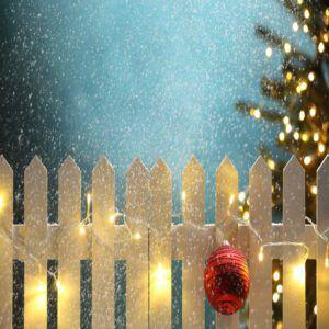 picket fence ornament holiday lighting