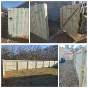 Stockade fence installed by Top Rail Fence