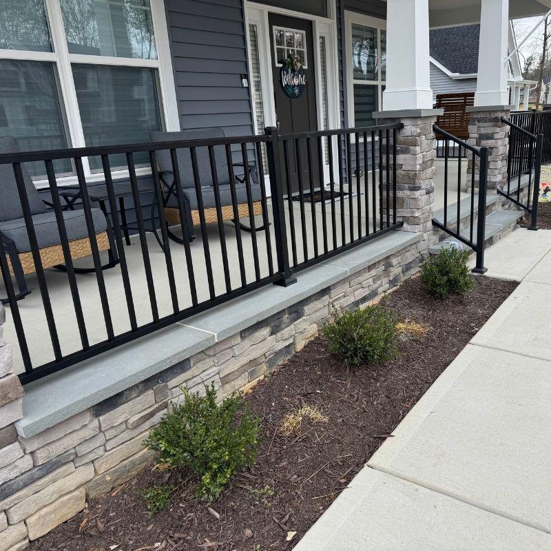 New metal porch railing