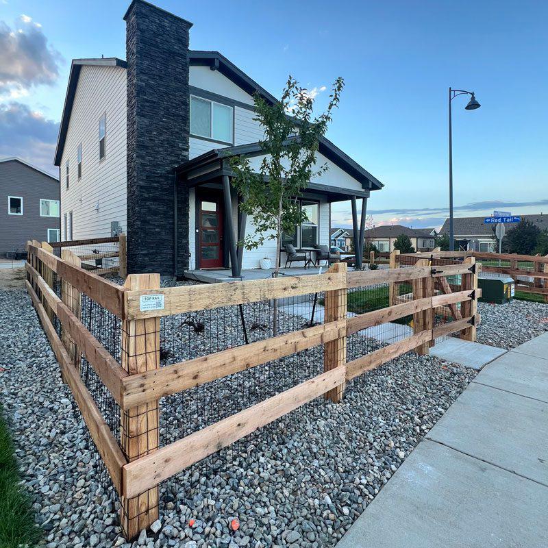 Wood Ranch and Welded Wire Fence Installation