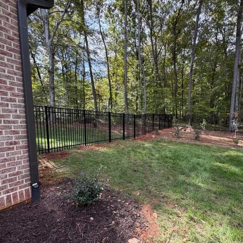 Aluminum fence installed by Top Rail Fence