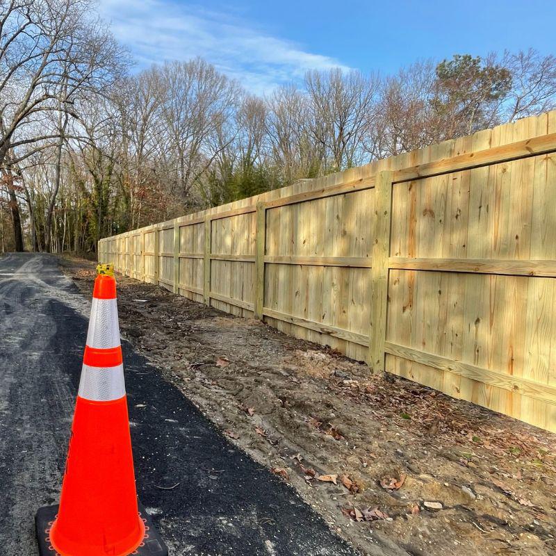 6 ft high dog-ear fence