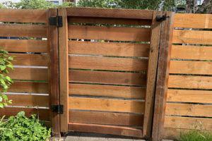 sagging wood gate