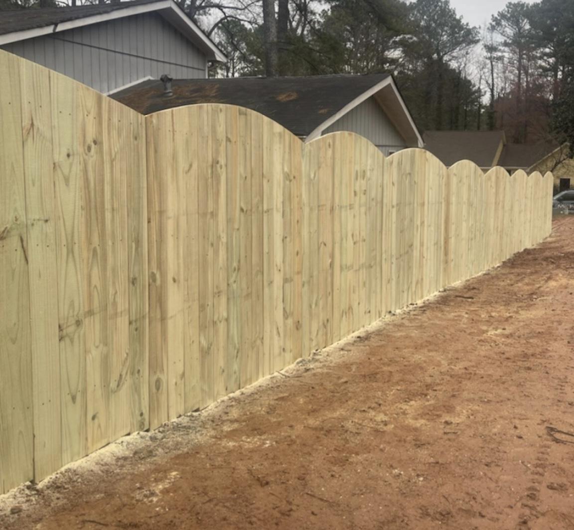 stockade fence installed by top rail fence atlanta