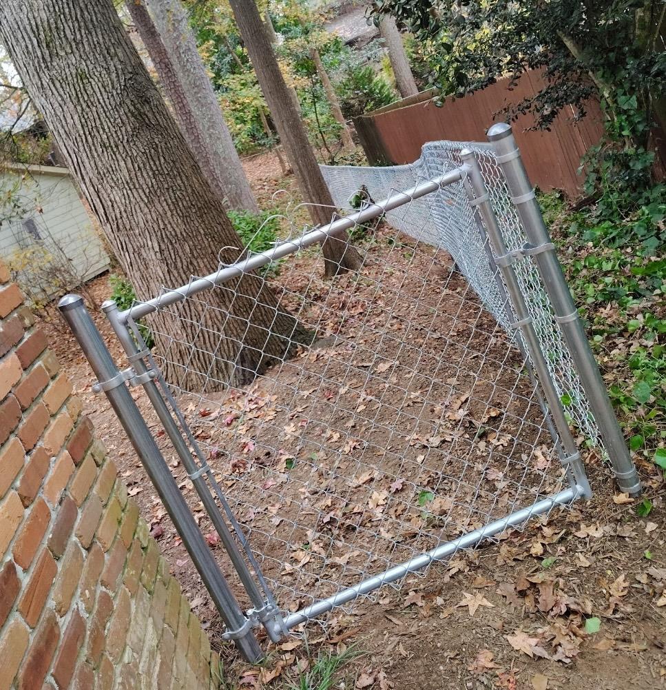 chain link gate installed by top rail fence atlanta