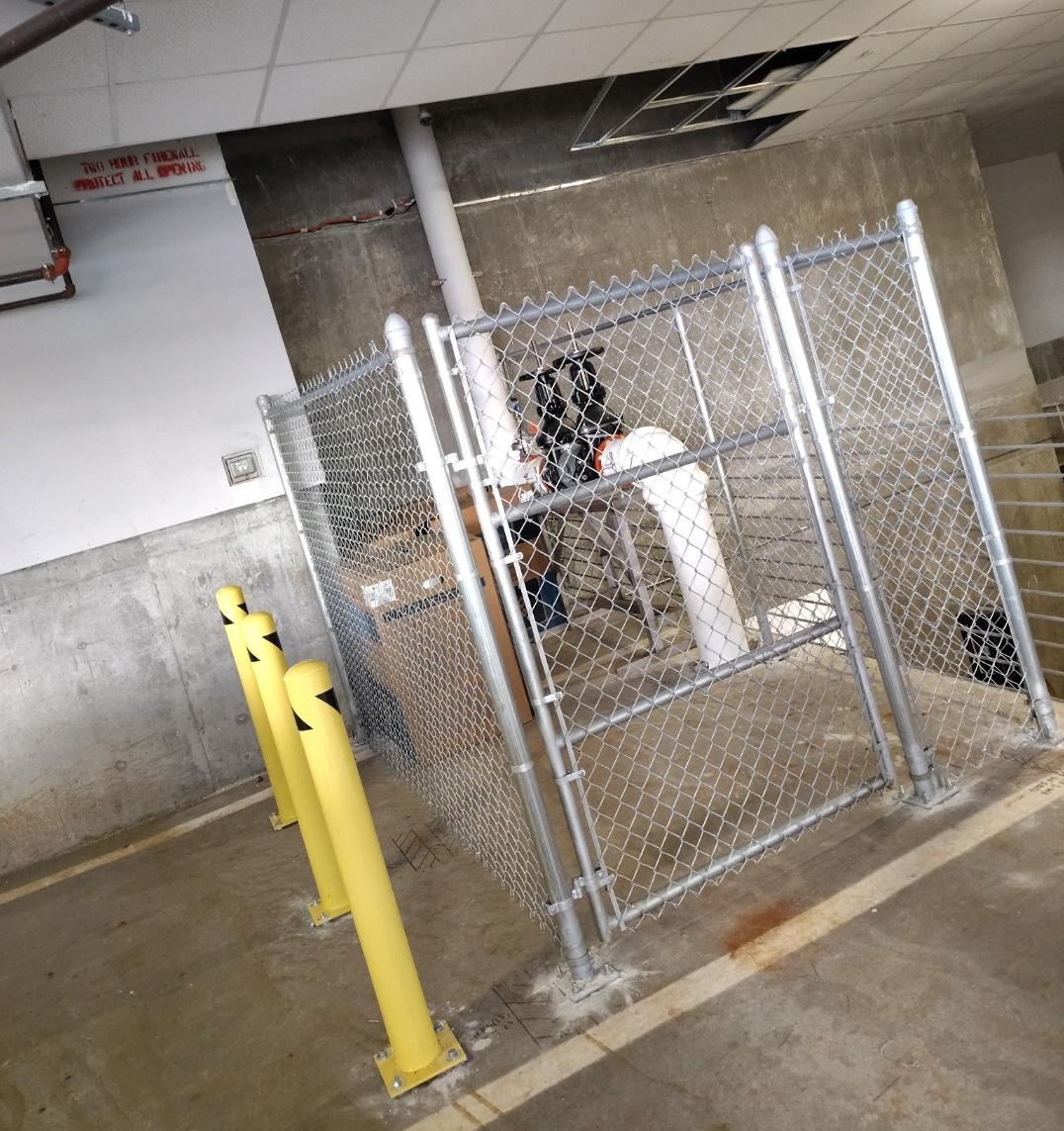 chain link gate installed by top rail fence atlanta