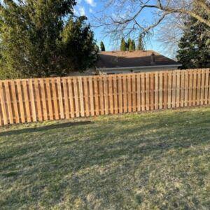 Wood shadowbox fence installed by Top Rail Fence