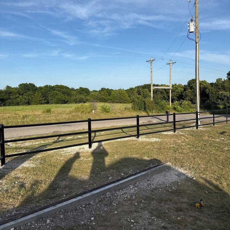 Pipe Fence installed by Top Rail Fence