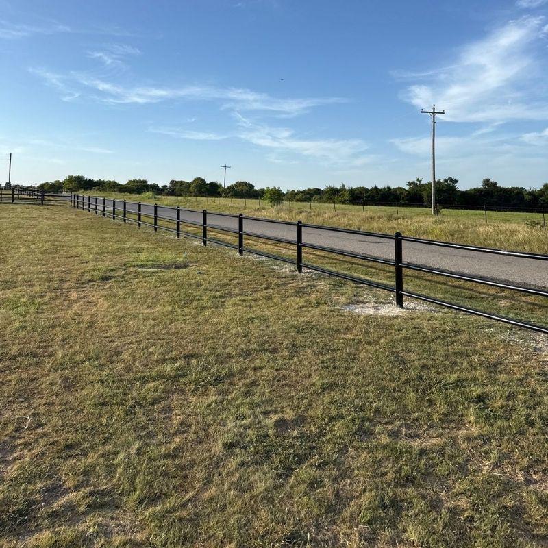 Pipe Fence installed by Top Rail Fence