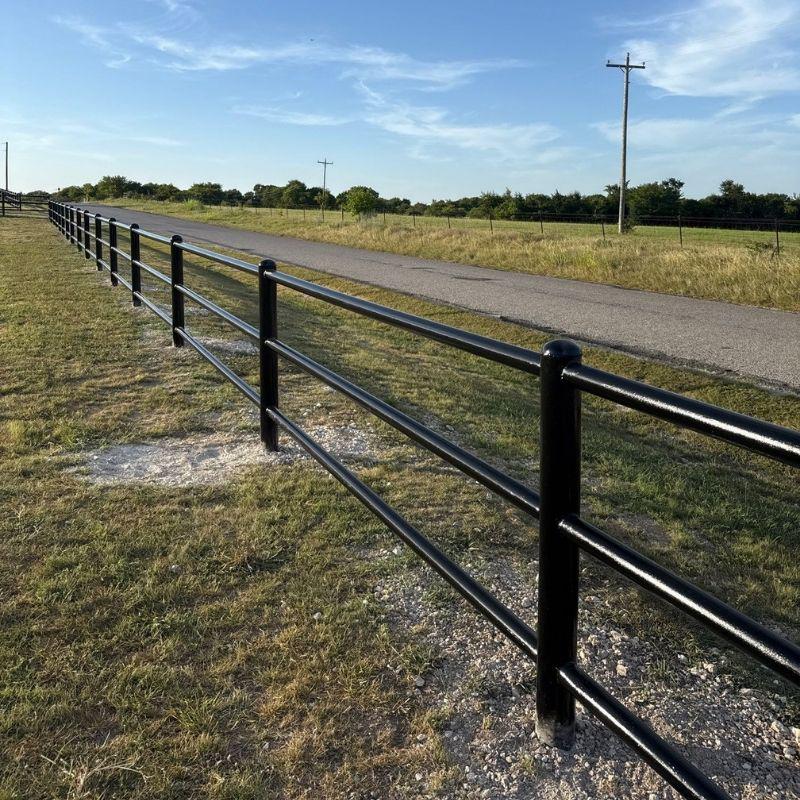 Pipe Fence installed by Top Rail Fence