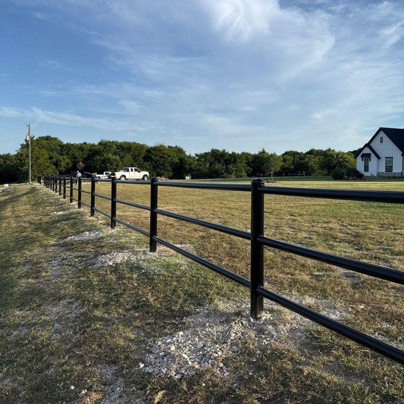 Pipe Fence installed by Top Rail Fence