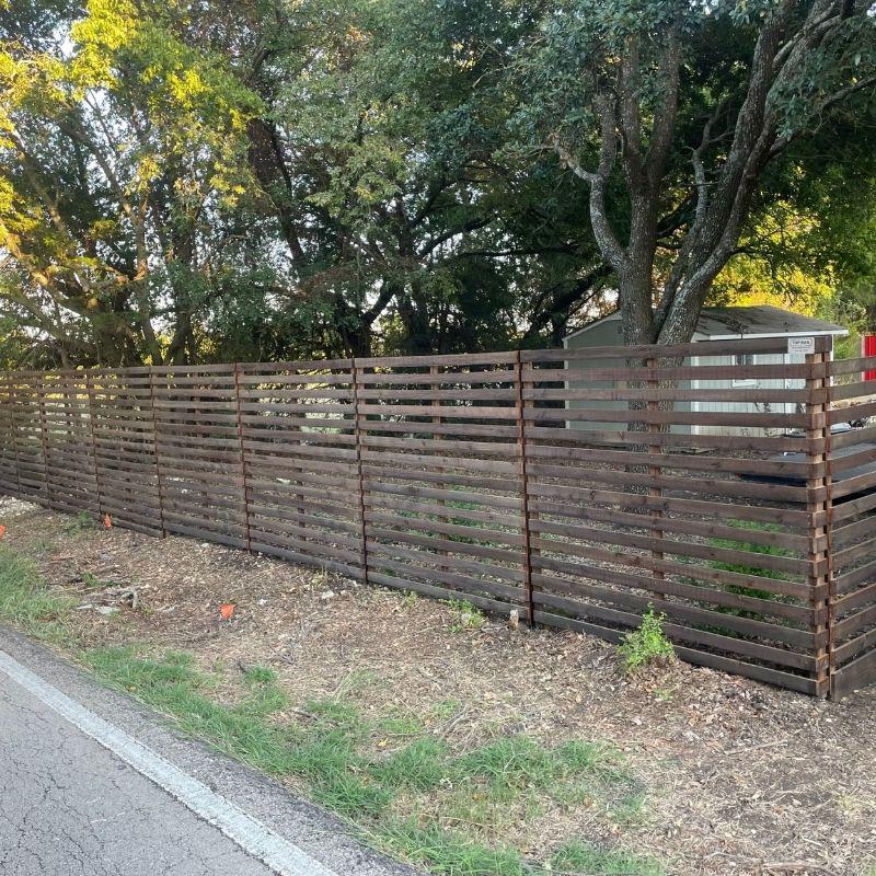 Cedar fence installed by Top Rail Fence