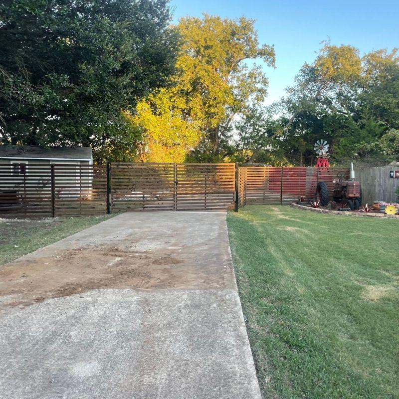 Cedar fence installed by Top Rail Fence