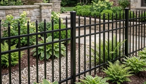 spear top aluminum picket fence