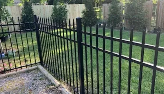 Black Spear Top Picket Fence