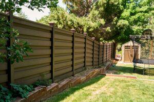 Horizontal composite trex fence