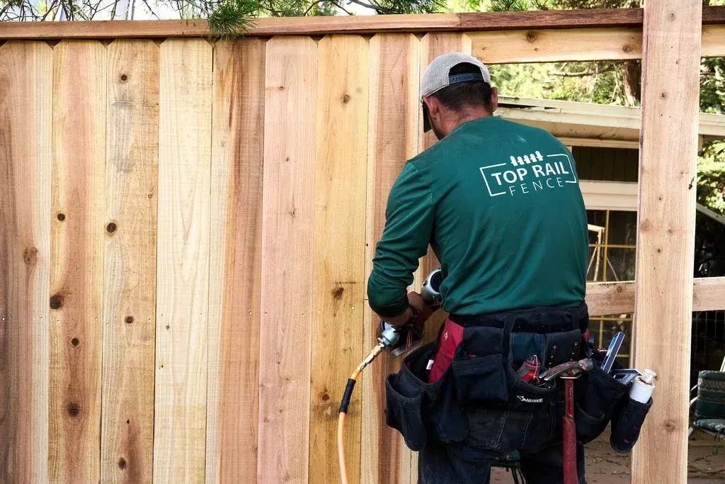 fence cleaning and prep