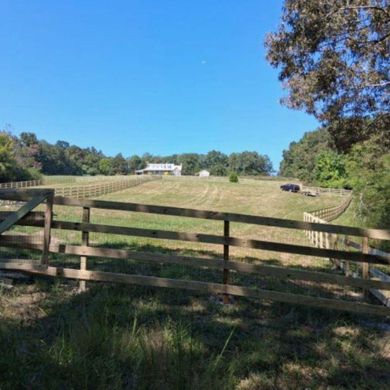 Ranch Rail Fence installed by Top Rail Fence