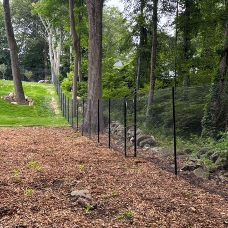 deer fence installed by top rail fence
