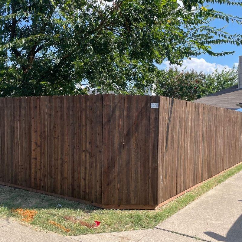 wood fence installed by Top Rail Fence
