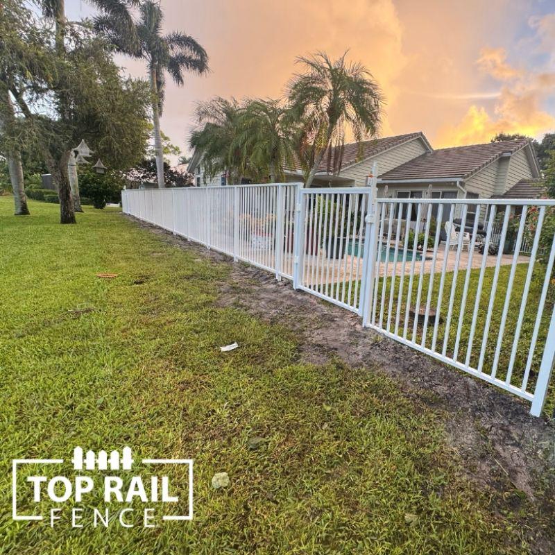aluminum fence installed by Top Rail Fence