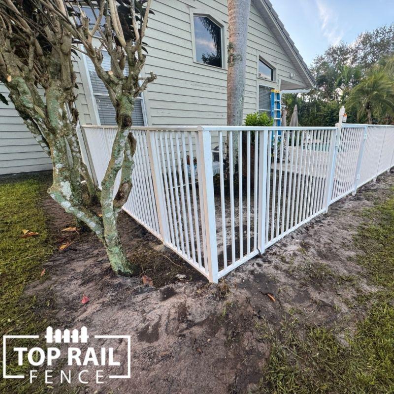 aluminum fence installed by Top Rail Fence
