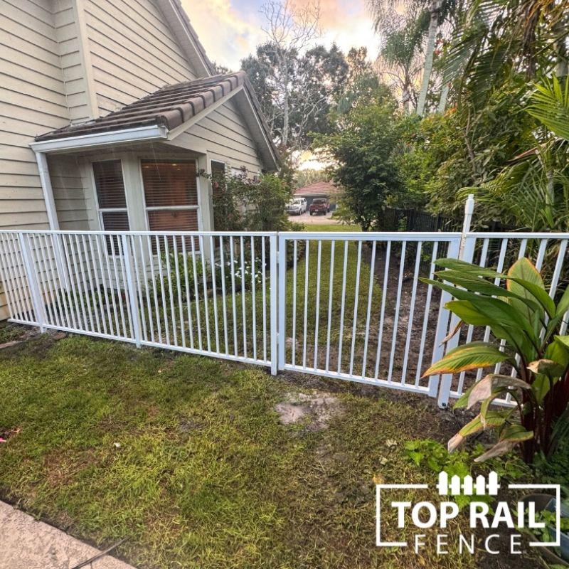 aluminum fence installed by Top Rail Fence