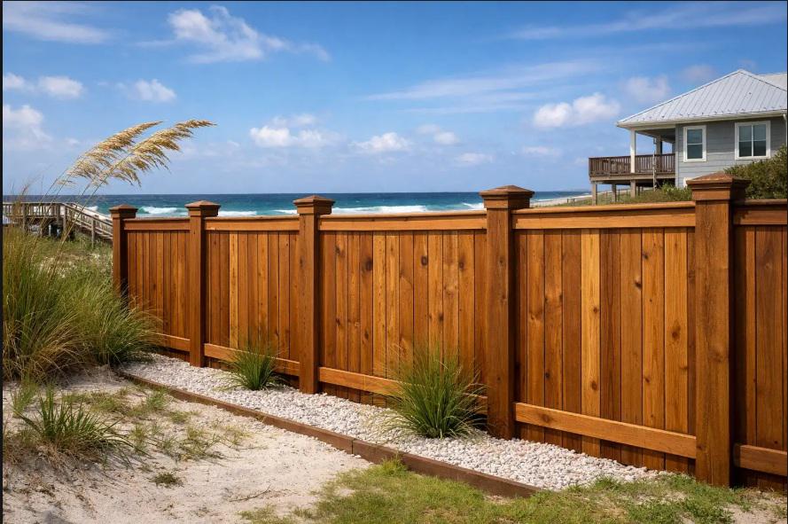 How coastal wind channels influence fence design choices across the Florida Panhandle