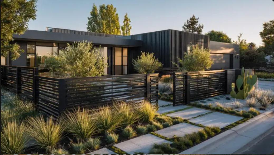 Aluminum fencing as a visual frame: how Media homes use it to highlight landscaping focal points