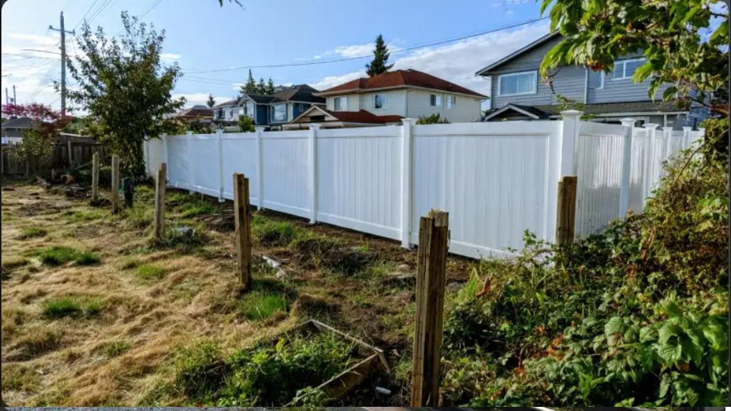 Why vinyl fencing in North Sound often follows a failed landscaping plan, not a new build