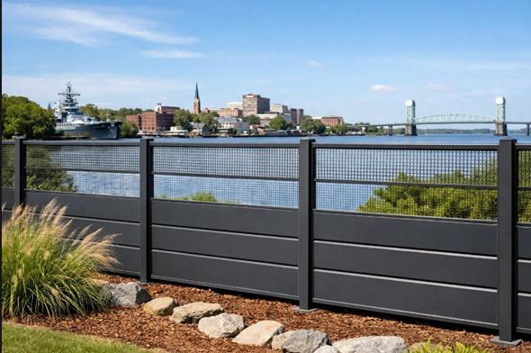 Metal fencing and sightline control: highlighting Wilmington views without closing off the landscape
