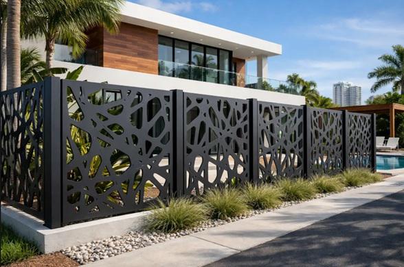 The Fort Lauderdale metal fence trend is shifting attention from boundaries to architecture