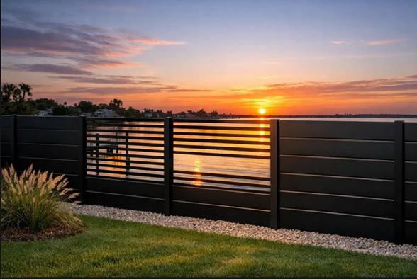 The Clearwater metal fencing choice that changes how sunset views interact with your property