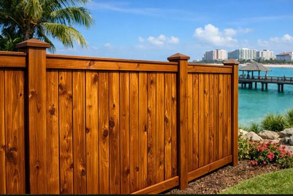 What happens when a wood fence becomes the main feature instead of the background in Clearwater?