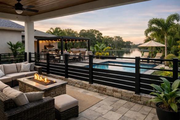 Metal fencing as a smart divider for expanding outdoor living spaces in Volusia County