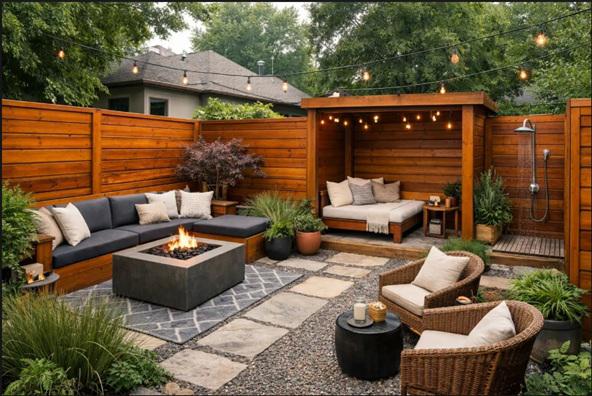 Privacy fencing that creates micro-retreats for Denver’s compact backyards
