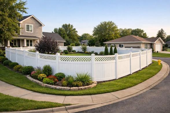 Turning corner lots into neighborhood highlights with custom vinyl fencing in Des Moines