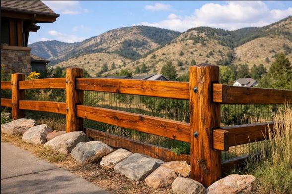 Wood fencing that brings Colorado foothill character into Fort Collins neighborhoods