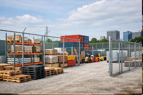 Using commercial fencing to create expandable outdoor storage for growing Omaha companies