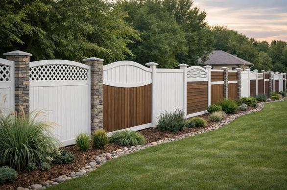 Vinyl fencing ideas that add rhythm and depth to long Omaha property lines