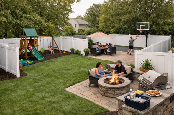 Creating backyard activity zones with vinyl fencing for busy Omaha households