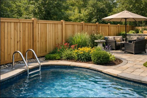 Wood fencing near pools, gardens, and patios: how Media homeowners can avoid design conflicts