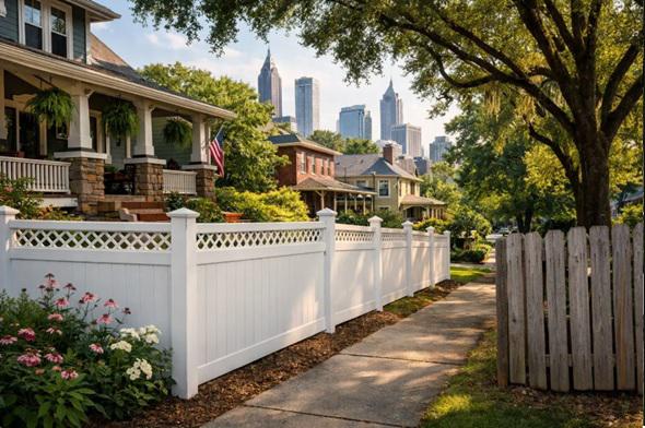 What can Atlanta's older neighborhoods teach homeowners about choosing the right vinyl fence?
