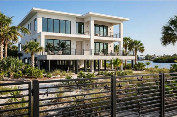 Designing metal fencing that complements Clearwater homes with waterfront-inspired architecture