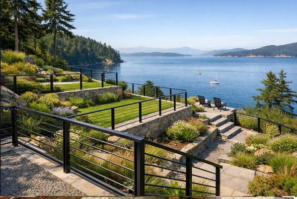 Integrating metal fencing into multi-level North Sound landscapes without disrupting the view